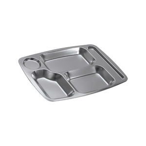 Kantinenplatte Edelstahl 5 Fächern
