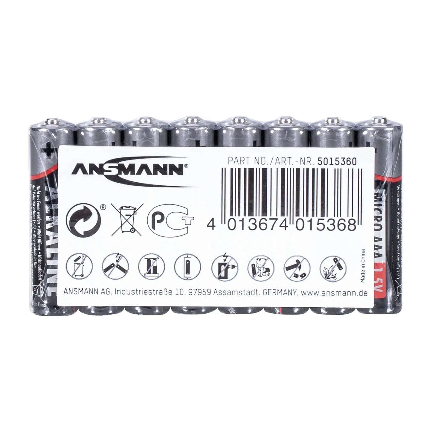 Ansmann Batterie Alkaline AAA 1.5 V 8er Pack - ASMC