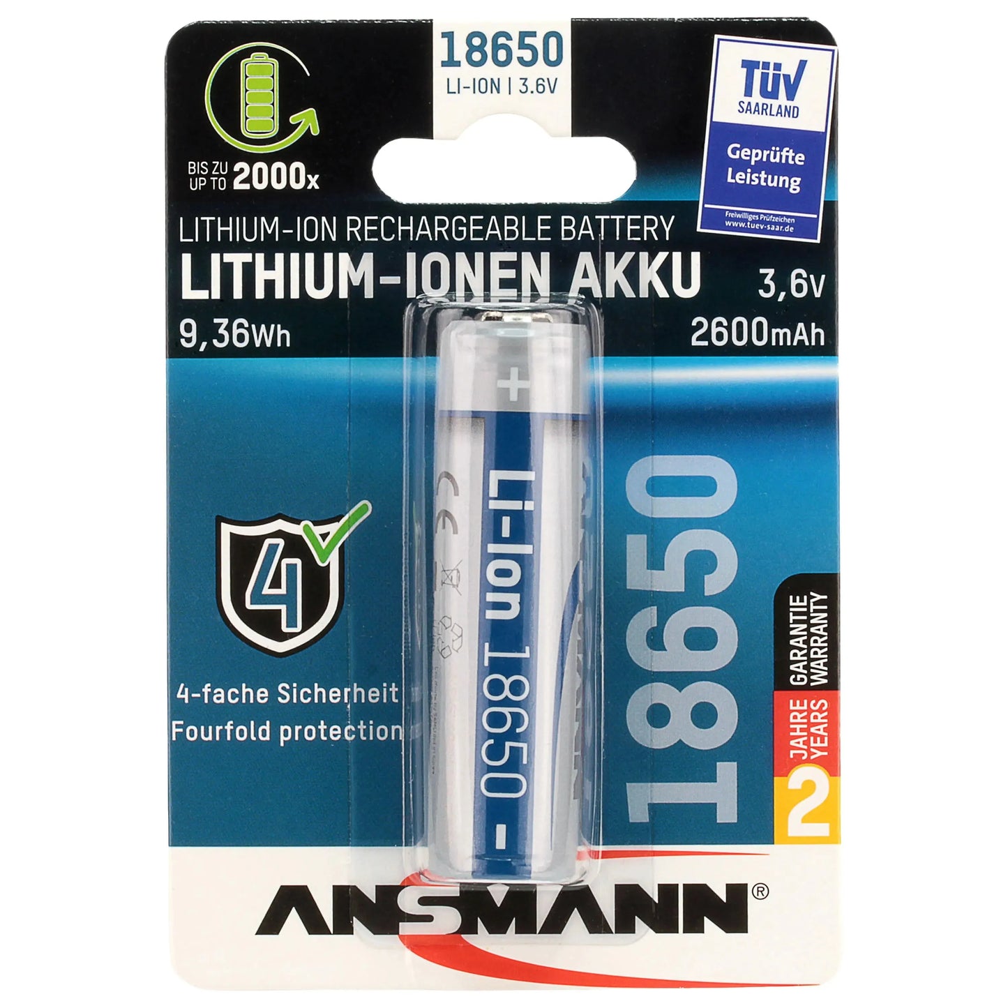 Ansmann Akku 18650 3.6V - ASMC