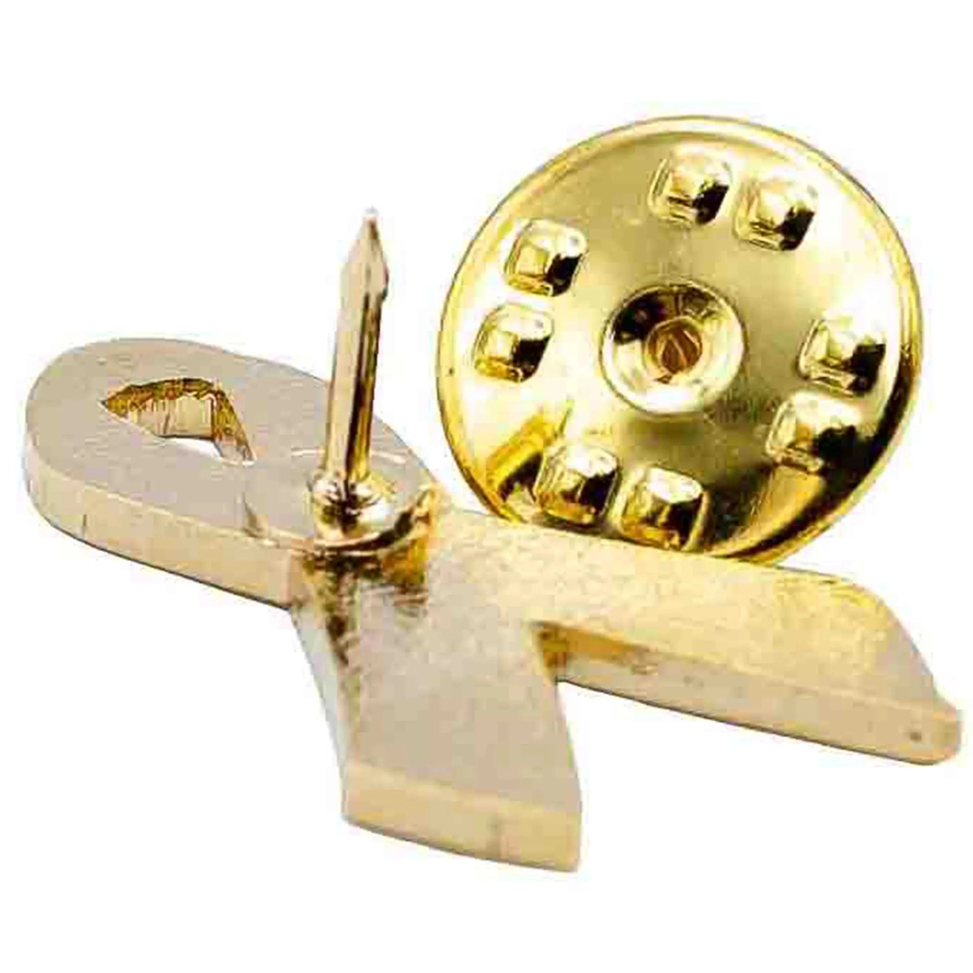 Café Viereck Pin gelbe Schleife - ASMC