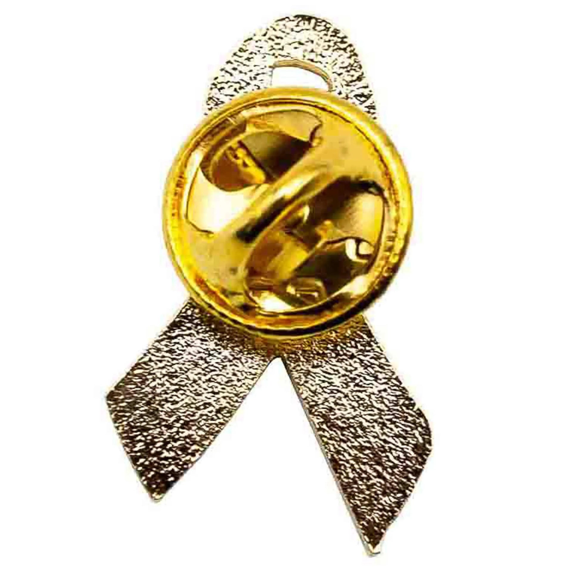 Café Viereck Pin gelbe Schleife - ASMC