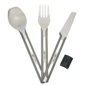 Esbit Esbit Titan Besteck Set dreiteilig mit Silikonmanschette - ASMC