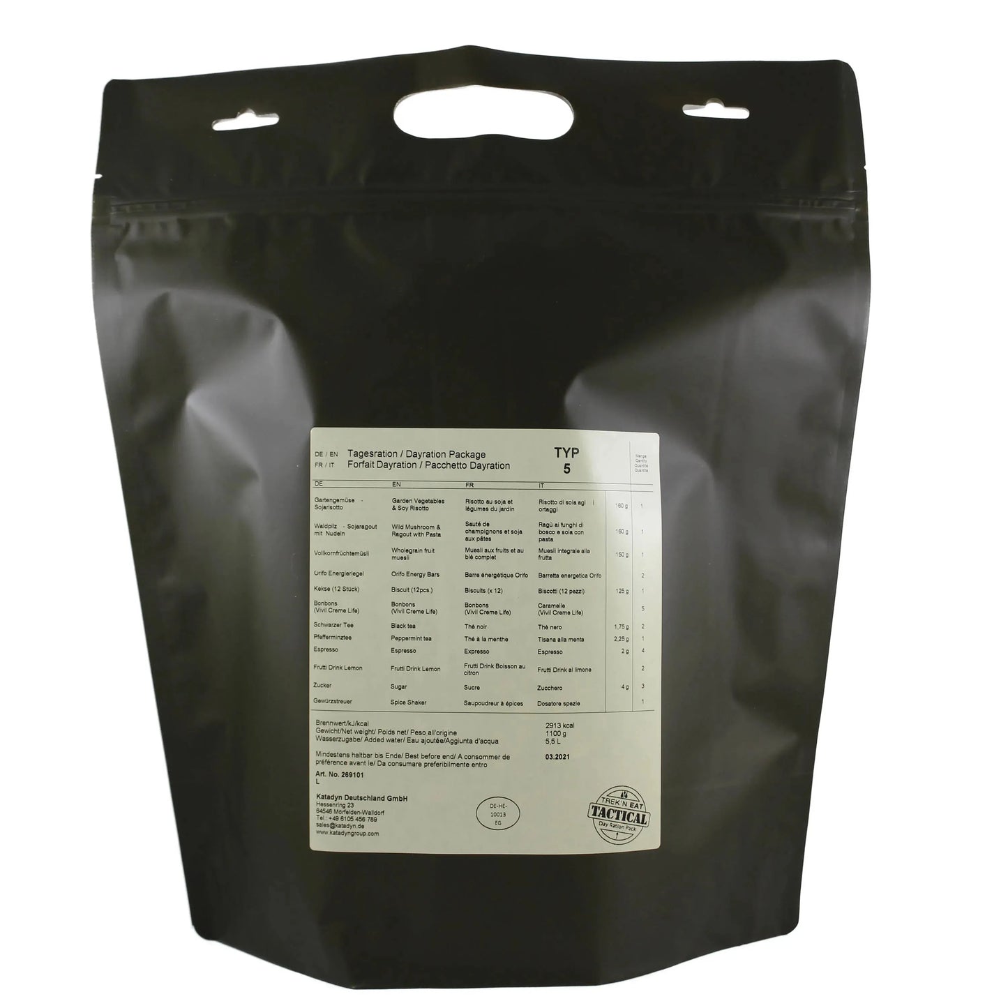 Katadyn Tagesration Vegetarisch Day Ration Pack Typ 5 - ASMC