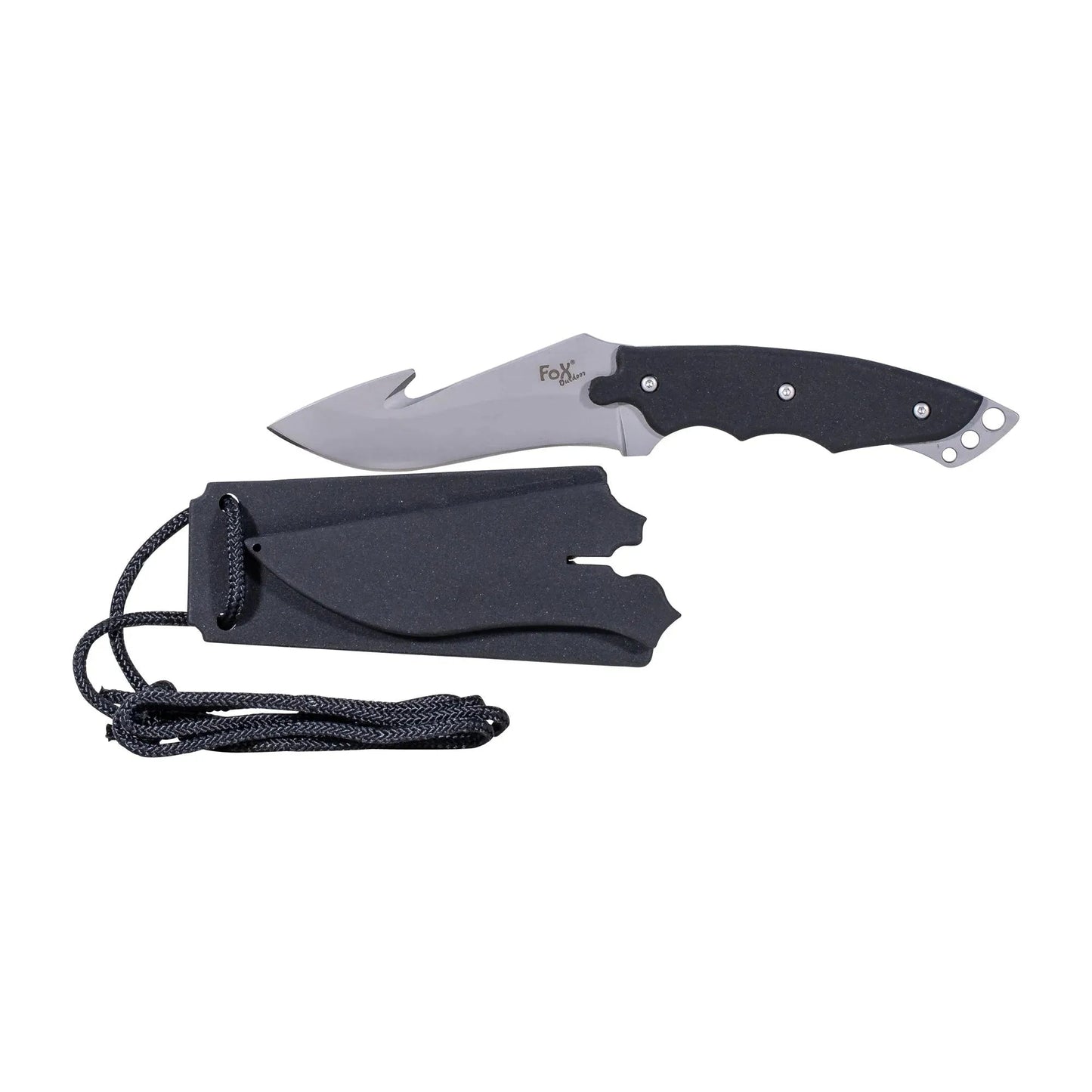 Messer Neck Knife Fox schwarz