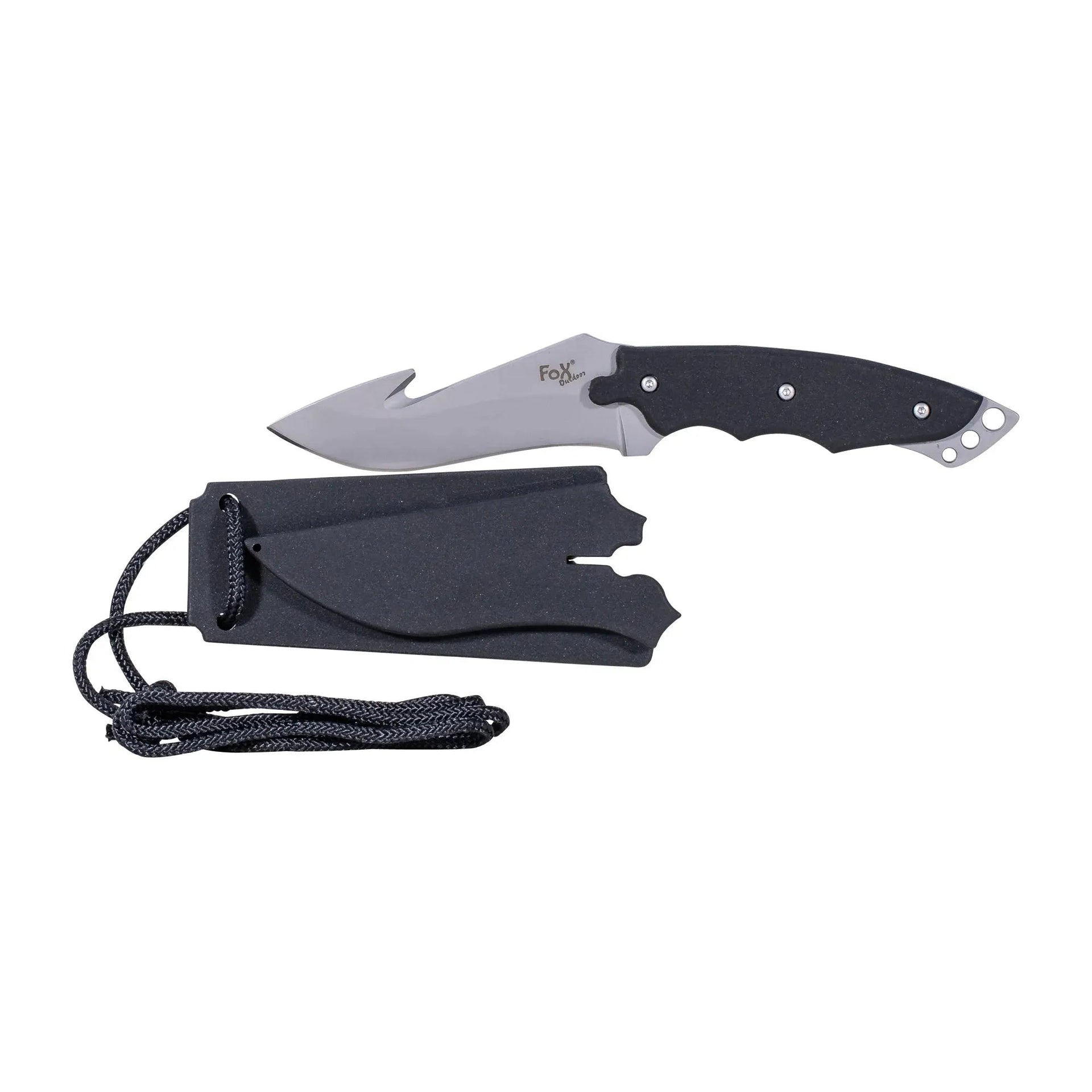 Messer Neck Knife Fox schwarz
