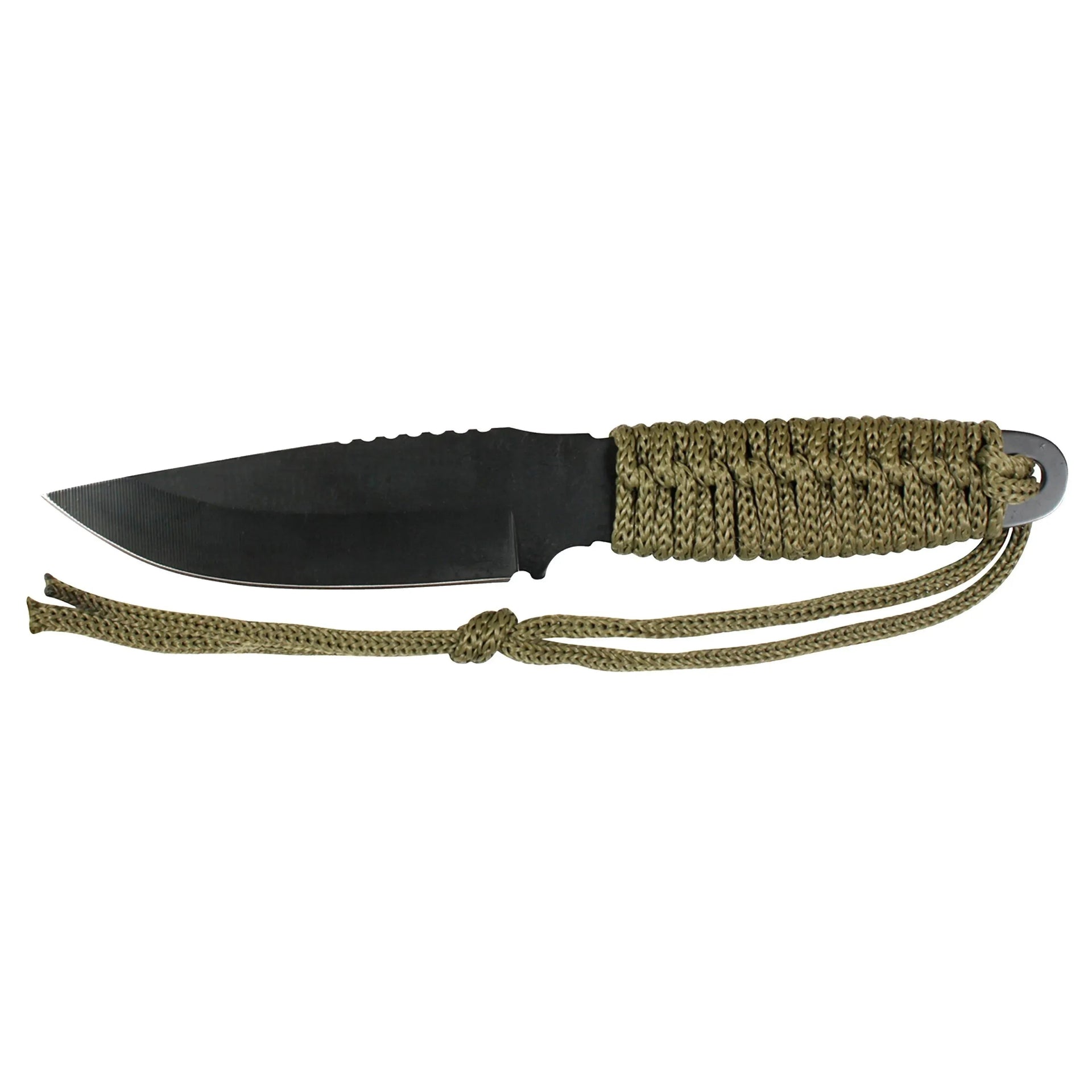 Messer Fallschirmleine mit Feuerstarter oliv