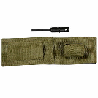 Messer Fallschirmleine mit Feuerstarter oliv