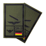 BW Rangabzeichen International bedruckt Luftwaffe Klett für KBS SK