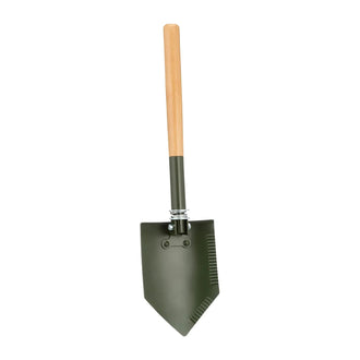 Klappspaten Deluxe Holzstiel 2-teilig natur