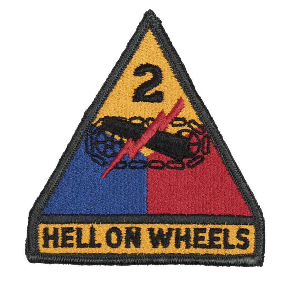 US Army US Textilabzeichen 2nd Armored Division Hell on Wheels - ASMC
