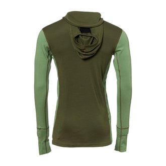 Hoodie WarmWool Sweater Zip olive night dill melange
