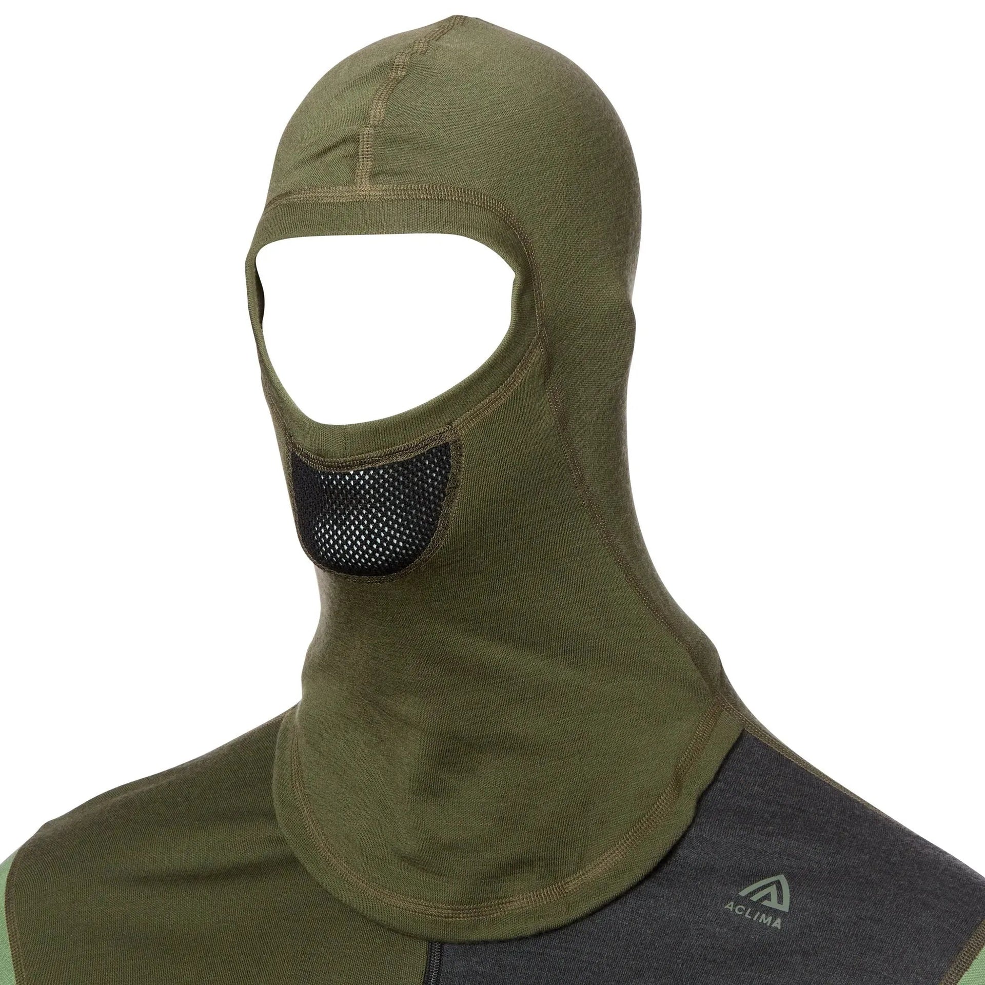 Hoodie WarmWool Sweater Zip olive night dill melange