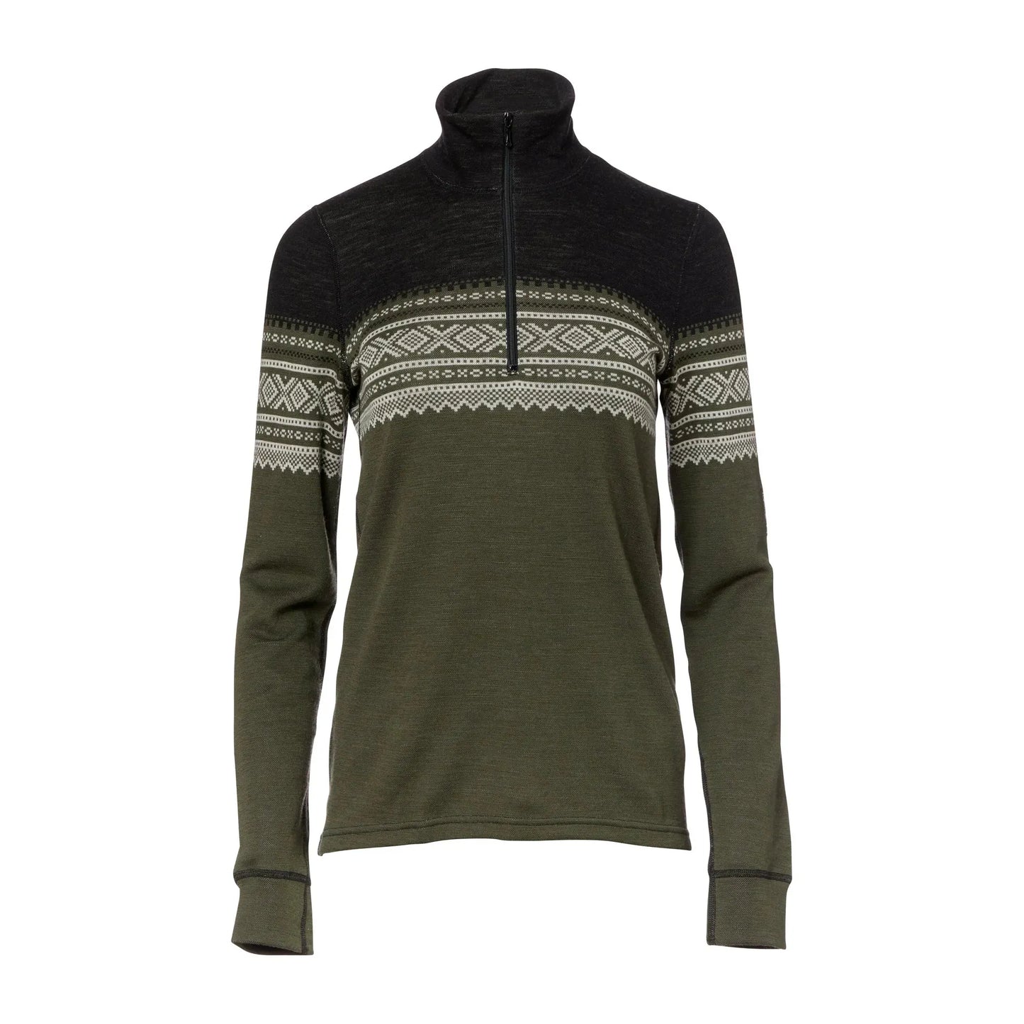 Aclima Pullover DesignWool Marius Mock Neck Zip nordmarka Frauen - ASMC