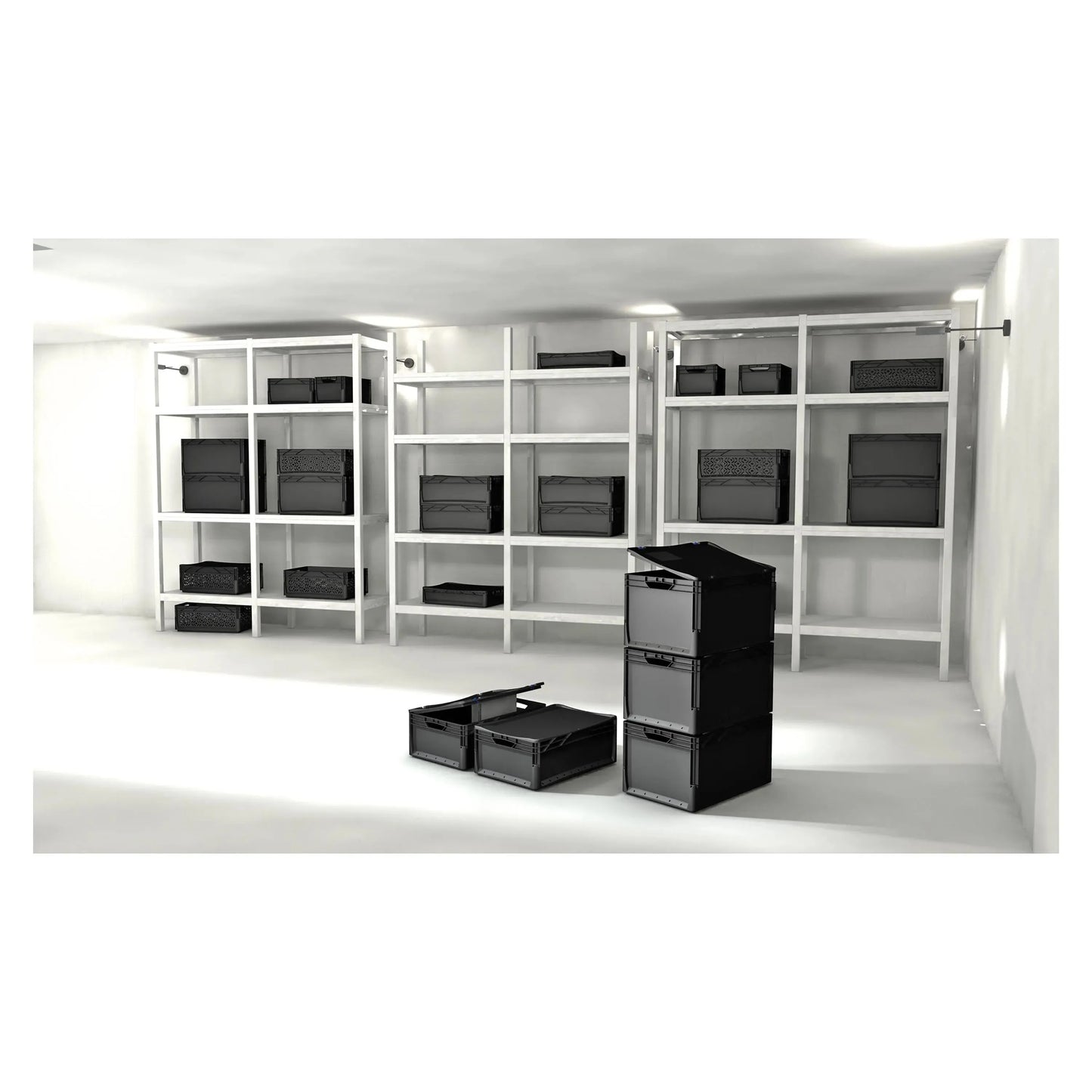 Surplus Systems Surplus Systems Euronormbox Vollwand 40 x 30 x 22 cm schwarz - ASMC