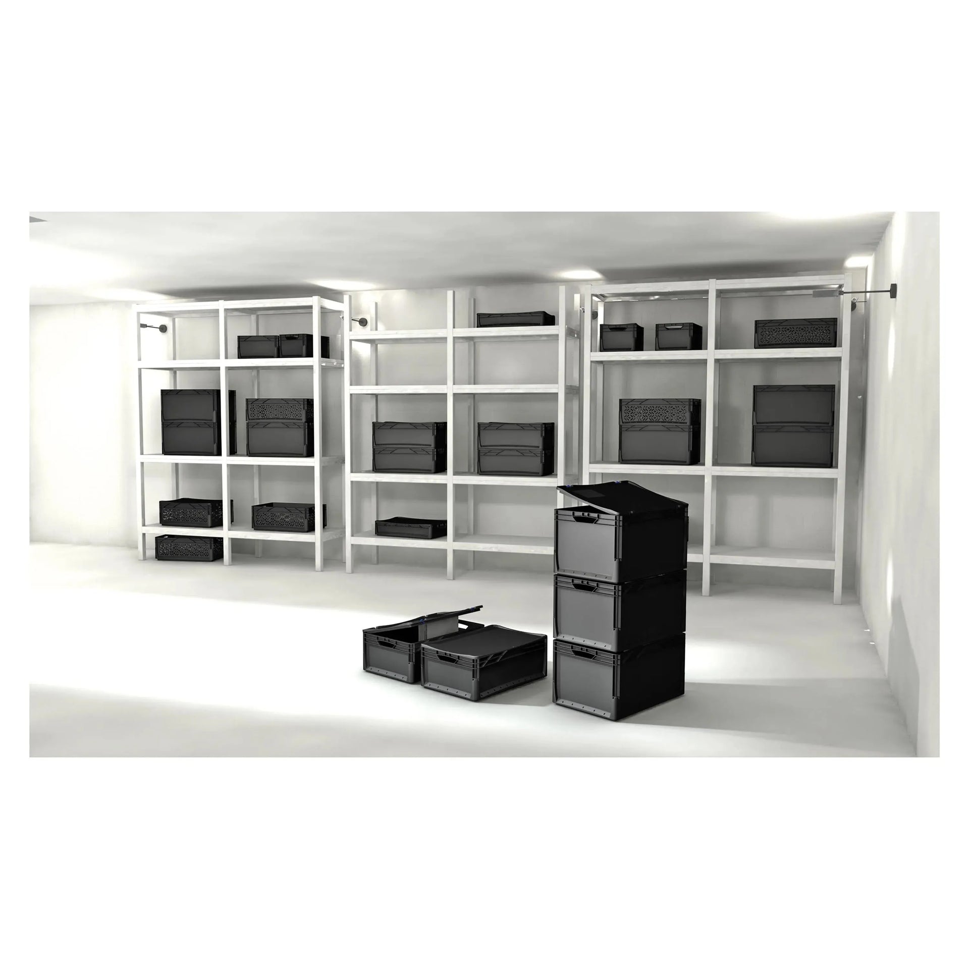 Surplus Systems Surplus Systems Euronormbox Vollwand 40 x 30 x 22 cm schwarz - ASMC