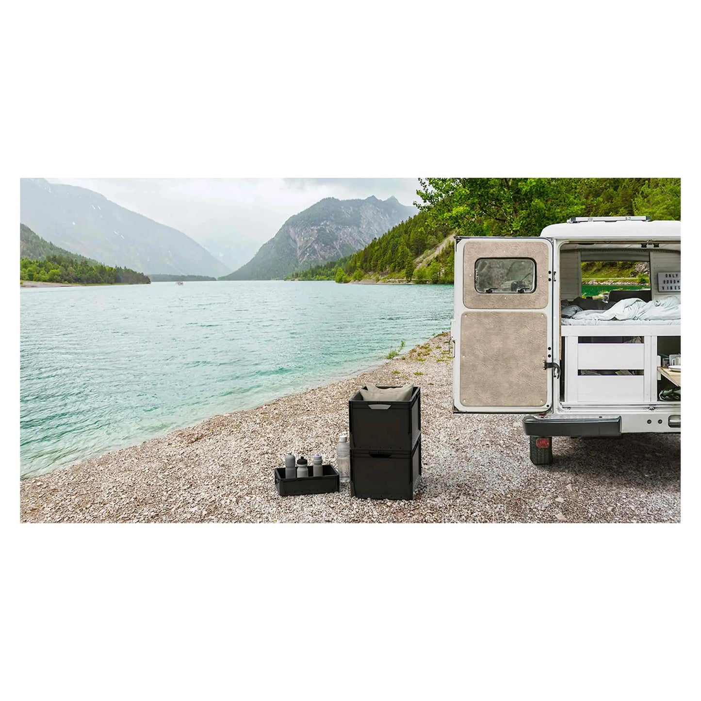 Surplus Systems Surplus Systems Euronormbox Vollwand 60 x 40 x 22 cm schwarz - ASMC