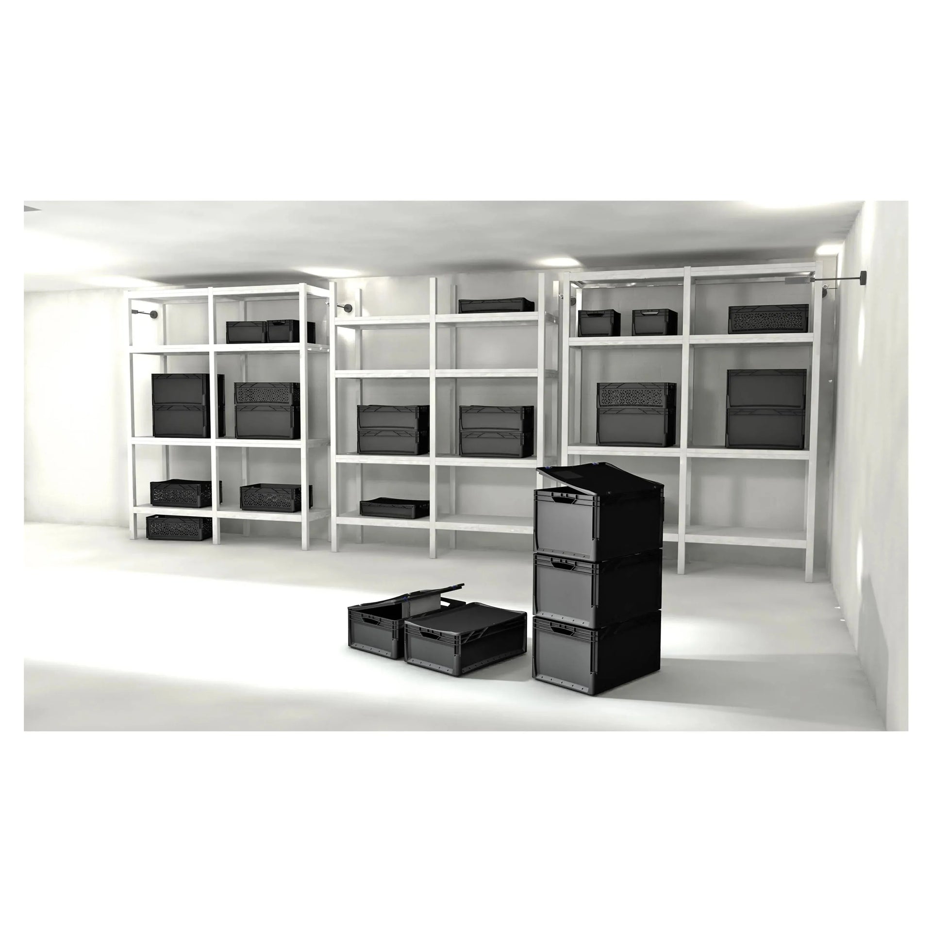 Surplus Systems Surplus Systems Euronormbox Vollwand 60 x 40 x 32 cm schwarz - ASMC