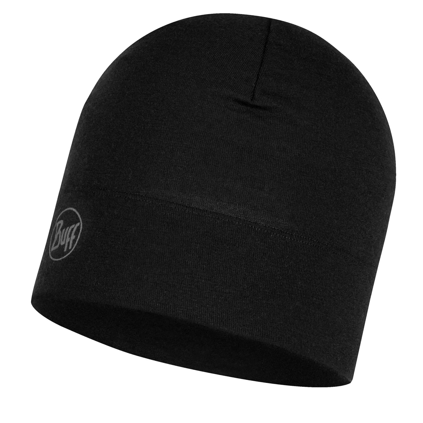 Buff Buff Beanie Merino Midweight solid black - ASMC