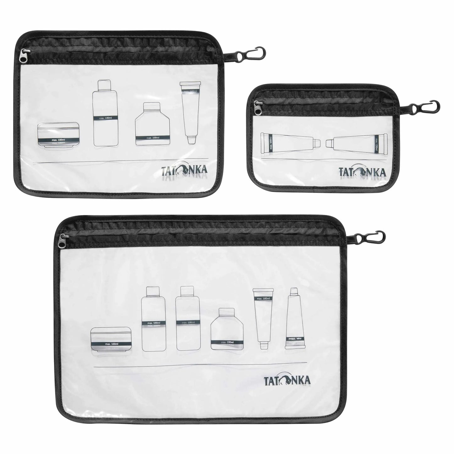 Taschen Zip Flight Bag Set schwarz