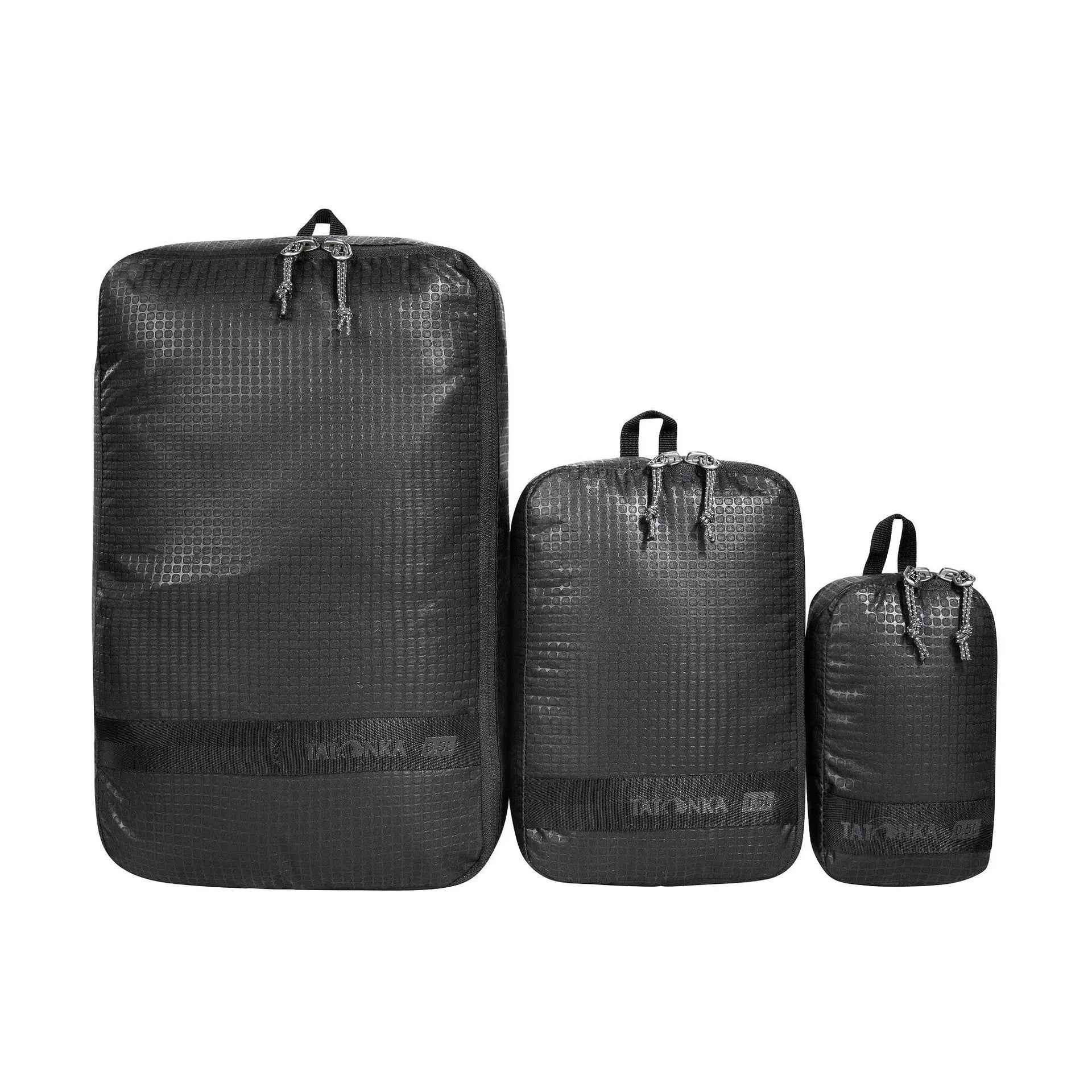 Taschen Set Stuffsack Zip III schwarz