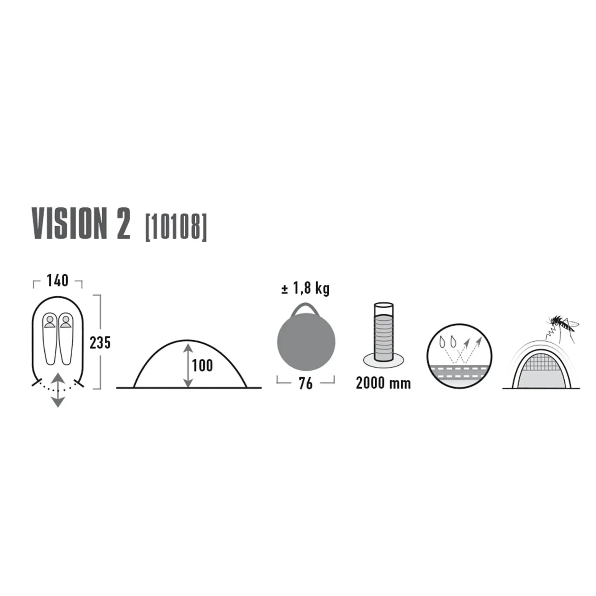 High Peak Popup Zelt Vision 2 - ASMC