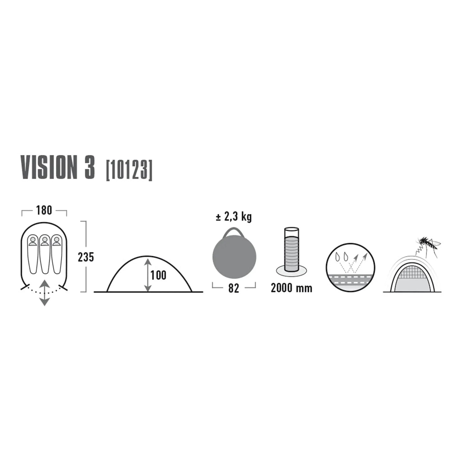 High Peak Popup Zelt Vision 3 - ASMC