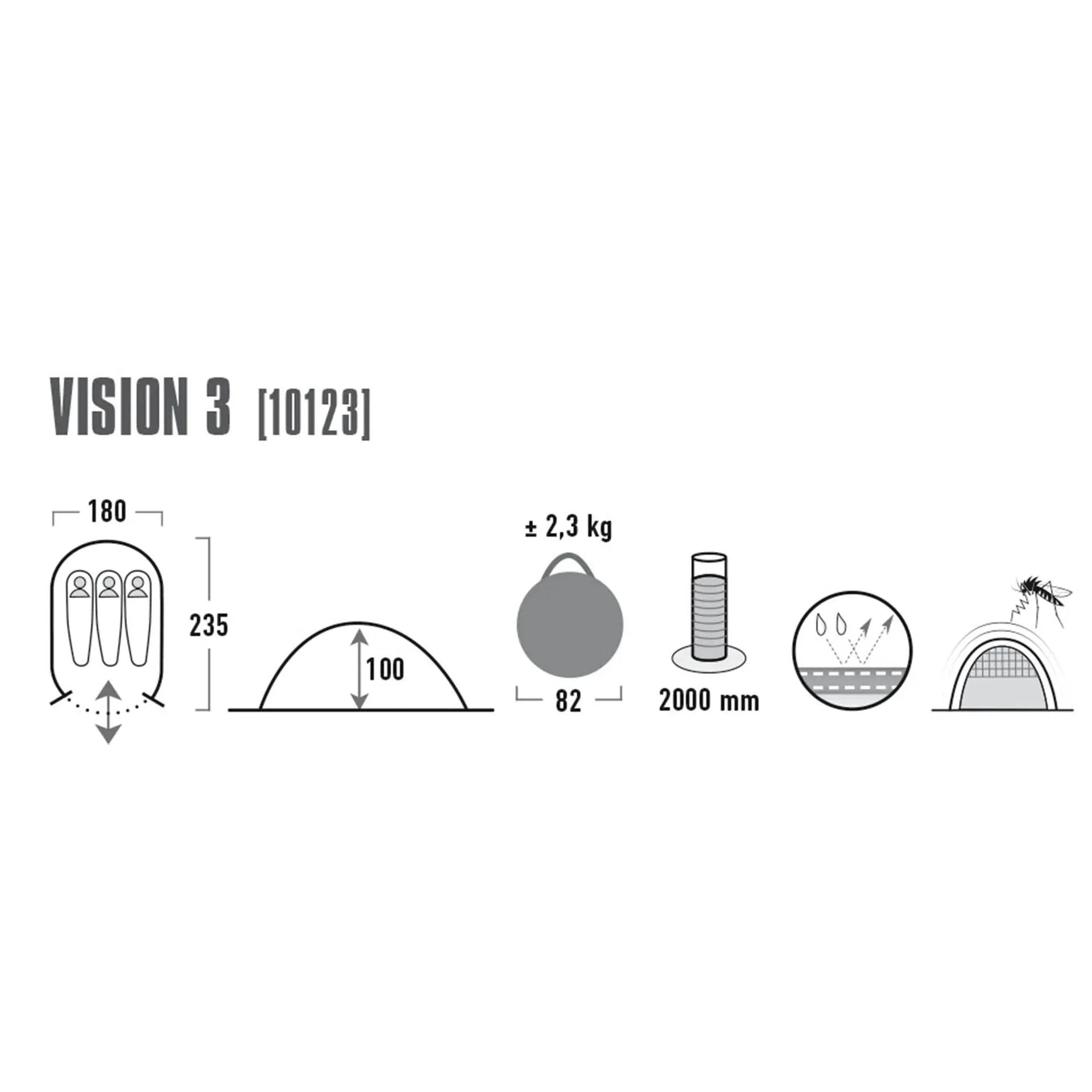 High Peak Popup Zelt Vision 3 - ASMC