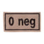 Unbekannt Abzeichen Bloodpatch 0 neg - ASMC