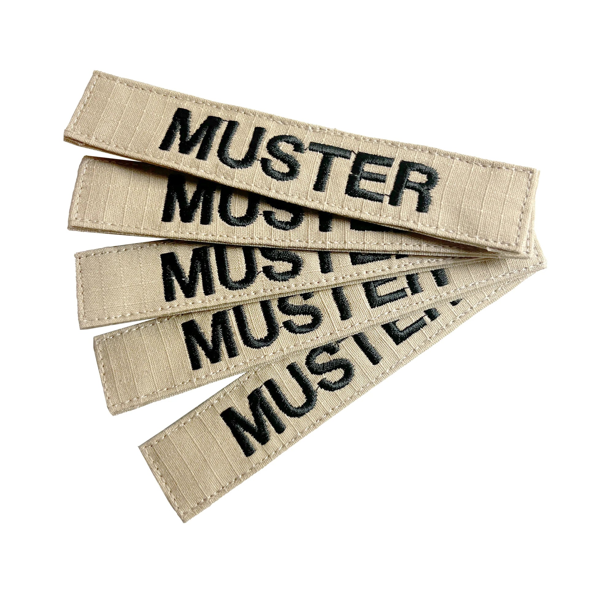Namensbänder 5er Set Khaki
