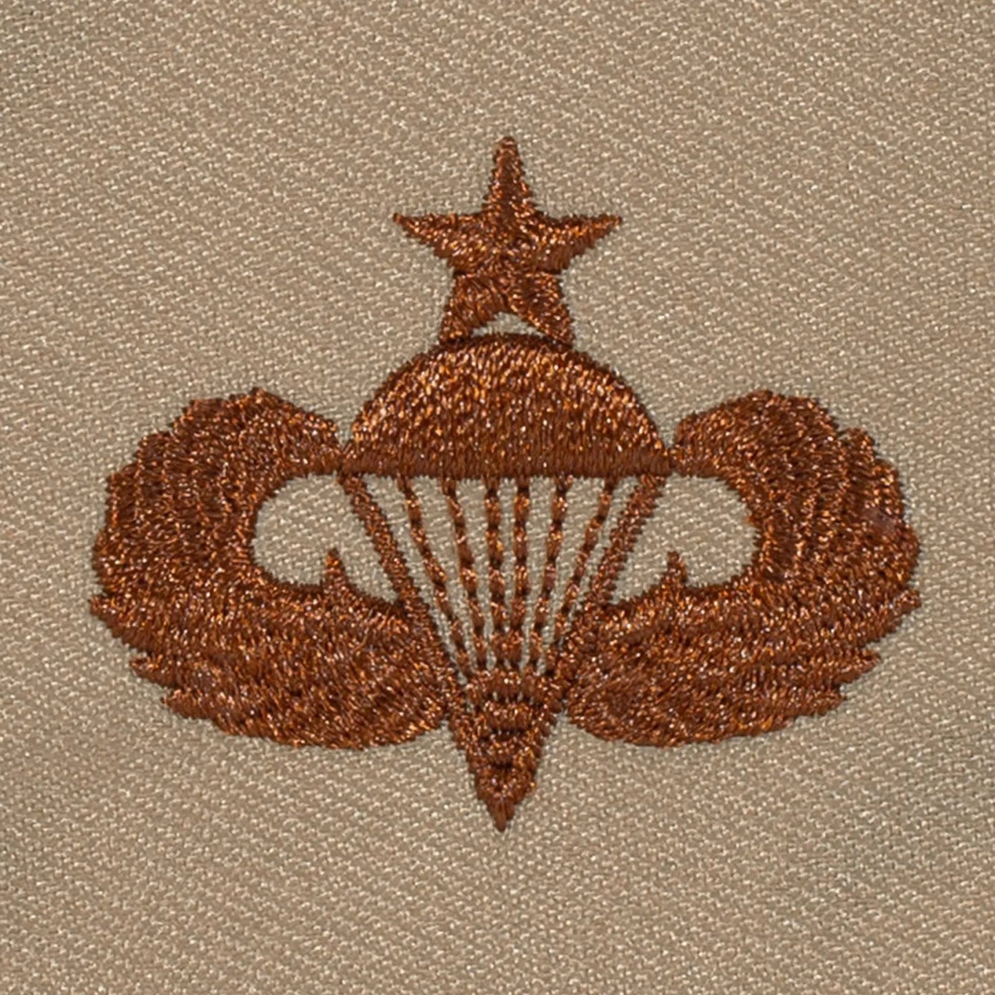 Abzeichen US Senior Parachutist Textil desert