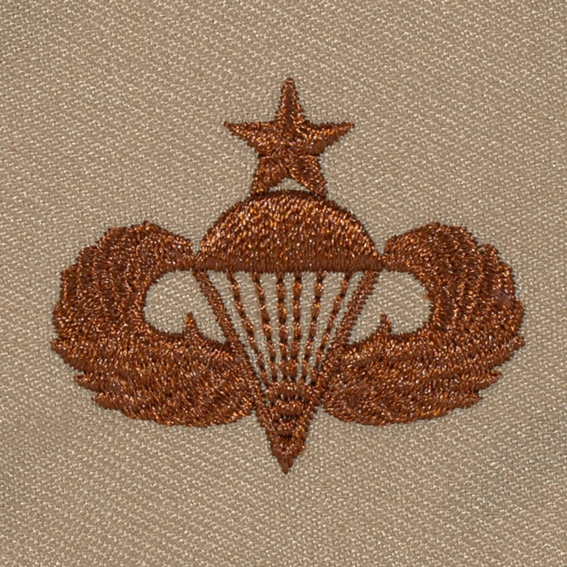 Abzeichen US Senior Parachutist Textil desert