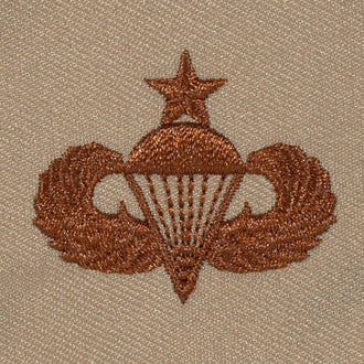Abzeichen US Senior Parachutist Textil desert
