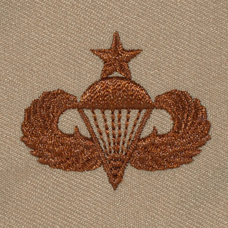 Abzeichen US Senior Parachutist Textil desert