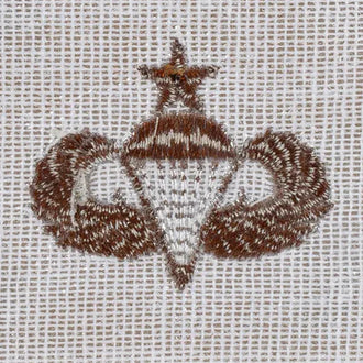 Abzeichen US Senior Parachutist Textil desert