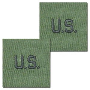 Abzeichen US Letters oliv Textil