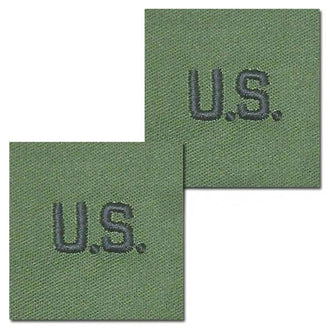Abzeichen US Letters oliv Textil