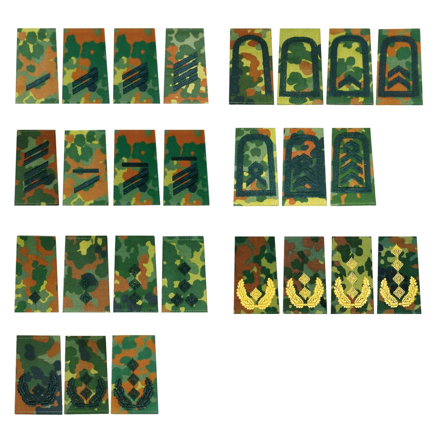Diverse BW Rangabzeichen Heer Flecktarn - ASMC