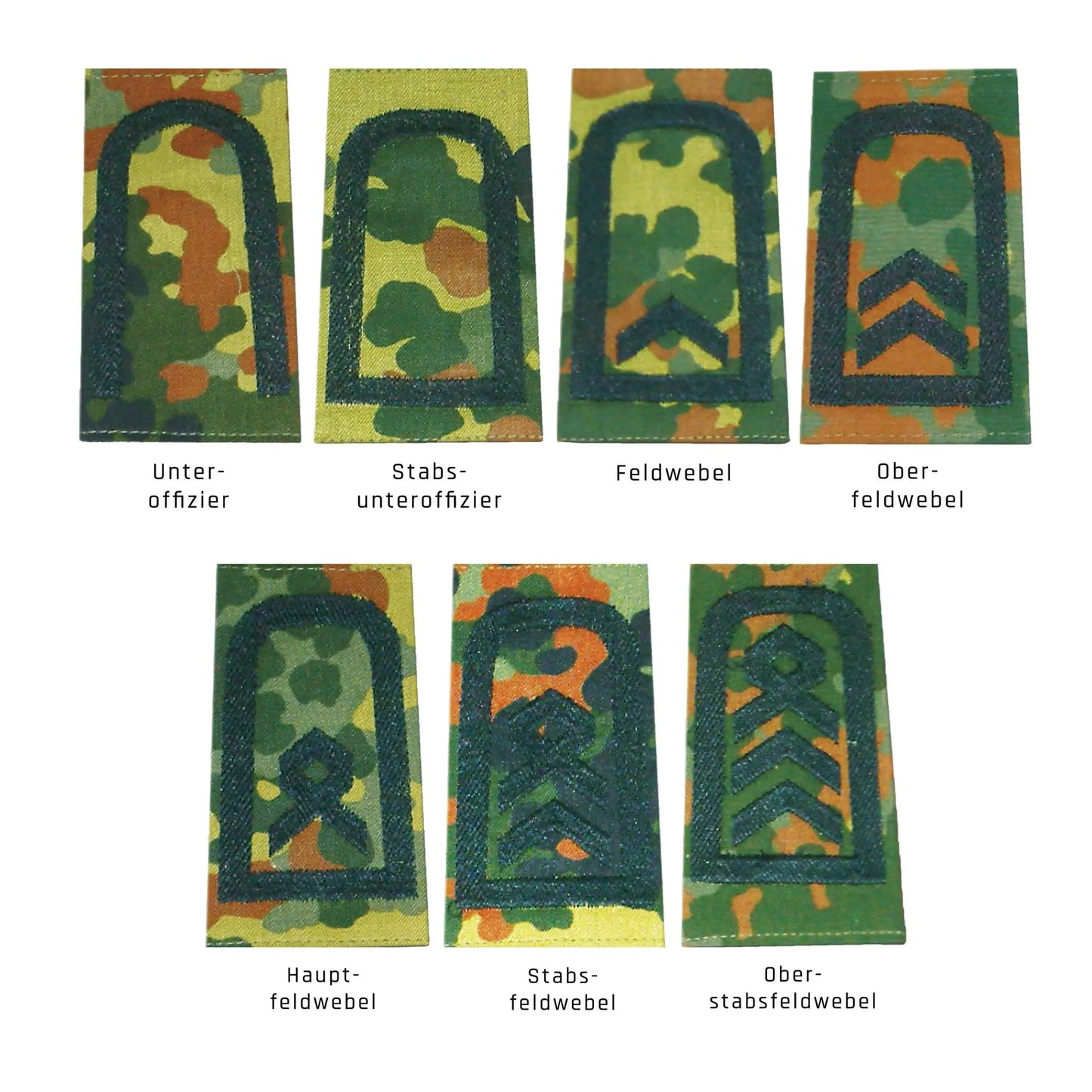 Diverse BW Rangabzeichen Heer Flecktarn - ASMC