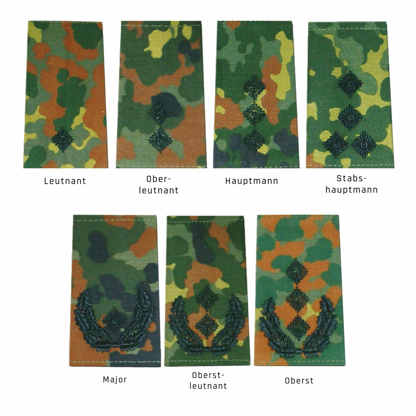 Diverse BW Rangabzeichen Heer Flecktarn - ASMC