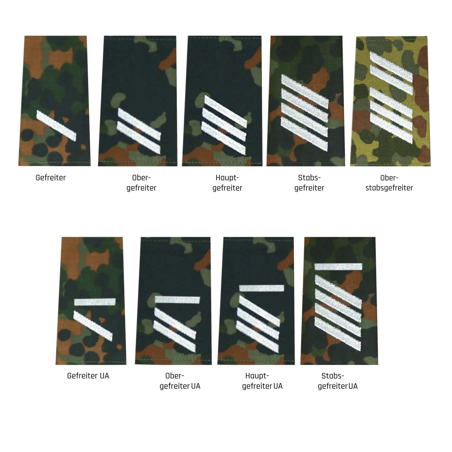 Diverse BW Rangabzeichen Heer Flecktarn - ASMC