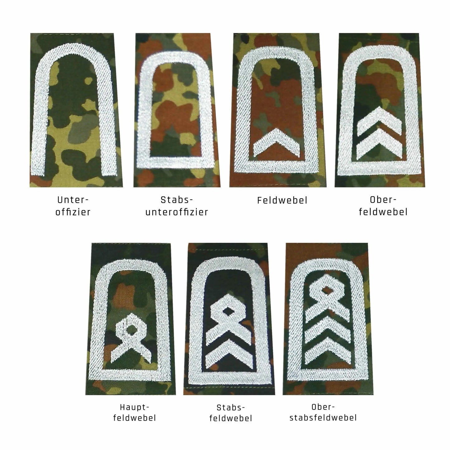 Diverse BW Rangabzeichen Heer Flecktarn - ASMC