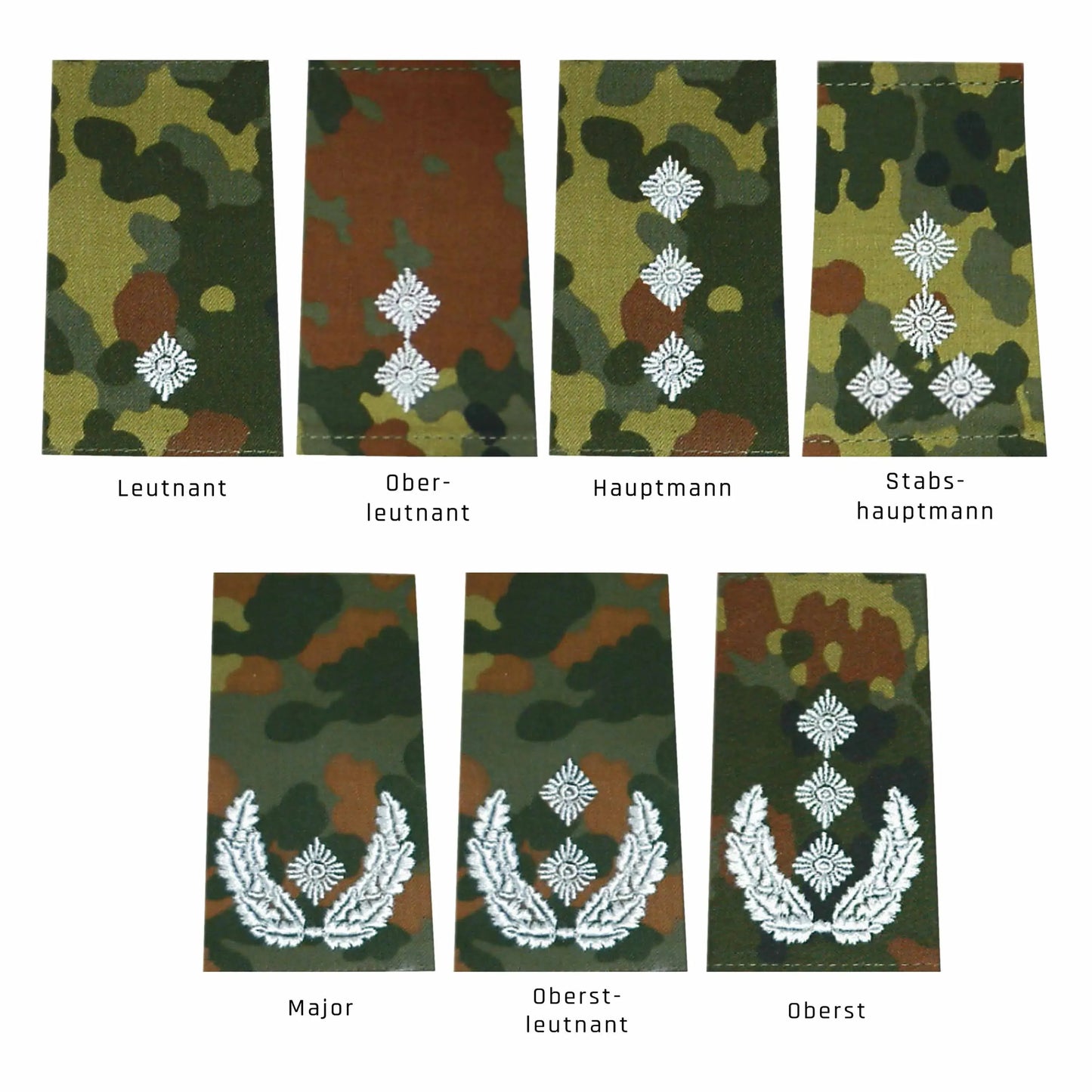 Diverse BW Rangabzeichen Heer Flecktarn - ASMC