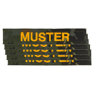 Namensbänder 5-er Satz flecktarn gold
