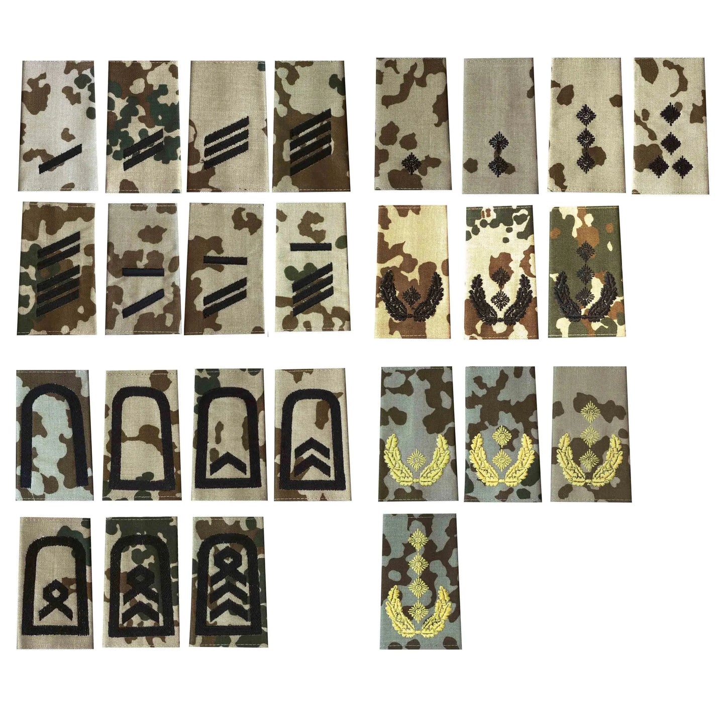 Diverse BW Rangabzeichen Heer Tropen - ASMC