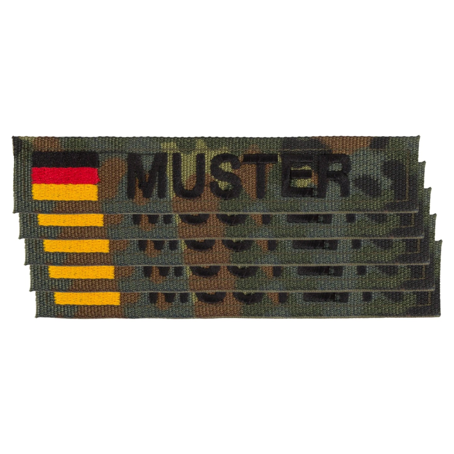 Namensbänder 5er Set mit Flagge Flecktarn