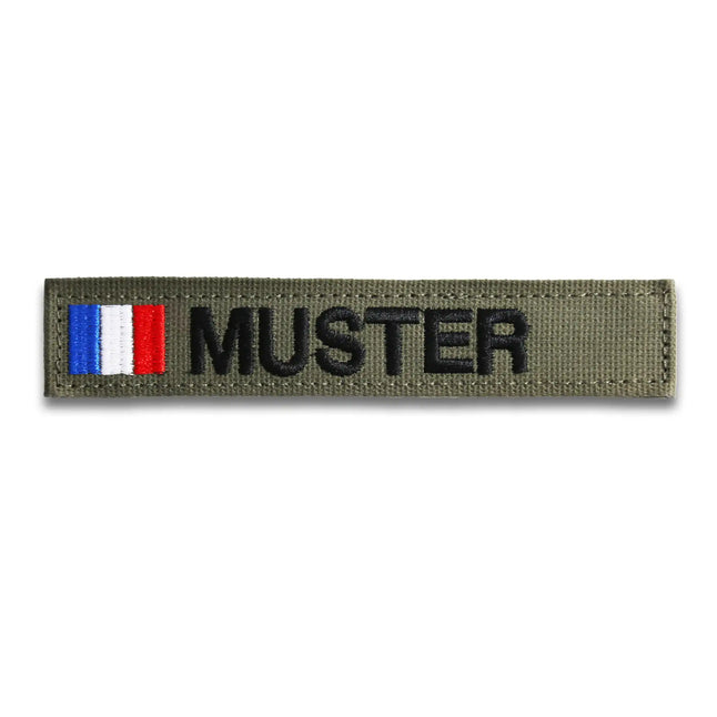 Namensbänder 5er Set mit Flagge Oliv