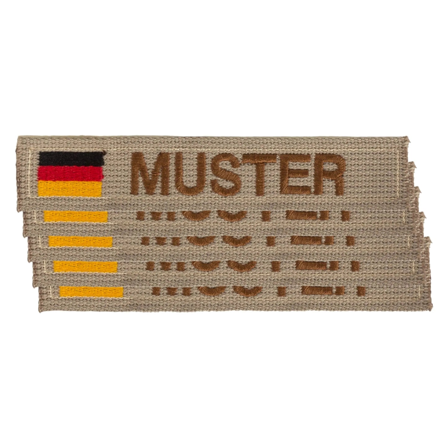 Namensbänder 5er Set mit Flagge Khaki