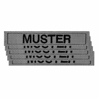 Namensbänder 5er Set grau schwarz