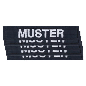 Namensbänder 5er Set blau weiß