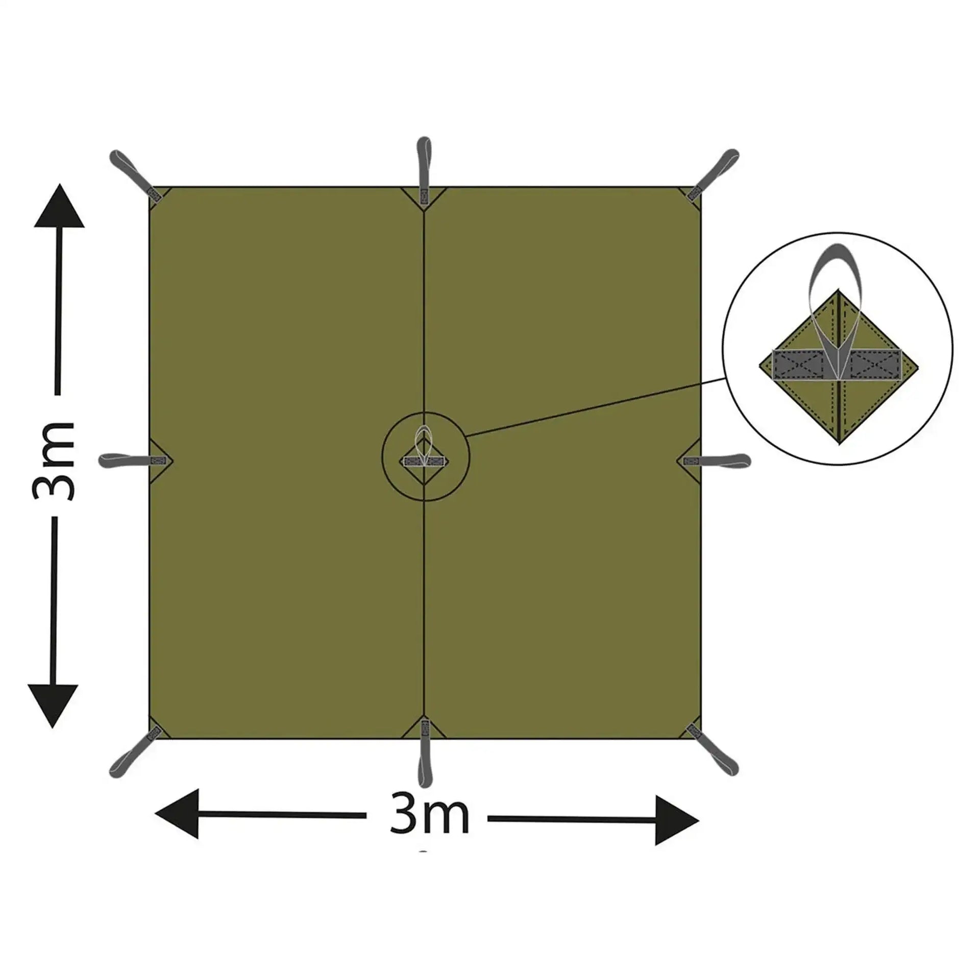 tarp rechteckig MFH Mehrzweckplane Tarp Extrem 300 x 300 cm online kaufen